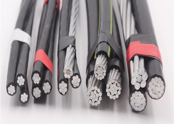 LV ABC Cable Aerial Bundled Quadruplex Serviço Drop Cable
