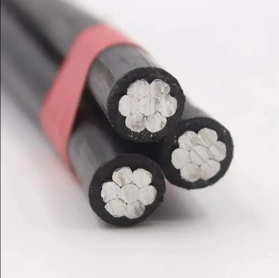 0.6/1kv Baixa Tensão Médio Voltagem Espaçador Sobrecarregado Linha Isolada Alumínio Aerial Bundle Cable ABC Cable