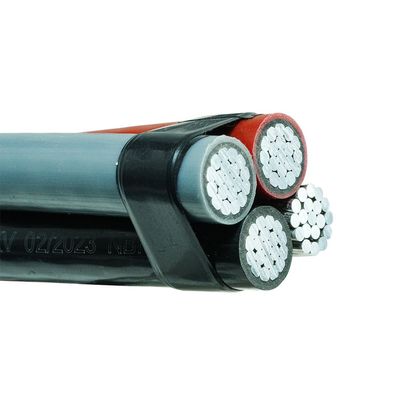 Cabos de alimentação LV aéreos Conductor de alumínio XLPE PE LDPE PVC Cable ABC isolado Duplex Triplex Quadruplex