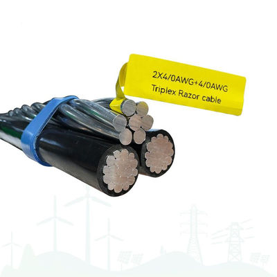 Cable de alimentação abc de alumínio LV XLPE PE LDPE PVC Overhead Duplex Triplex Quadruplex