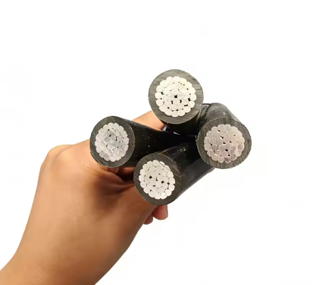 JKLYJ-1KV 4 núcleos de cabo isolado de alta tensão 4*10/16/25 mm2 núcleo de alumínio para distribuição de energia de baixa tensão ao ar livre