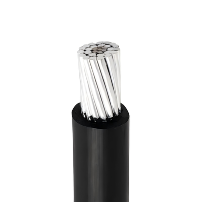 Voltagem média (MV) 1 núcleo de cabo aéreo de alumínio XLPE/PVC/PE Isolamento 10 KV Potência elétrica