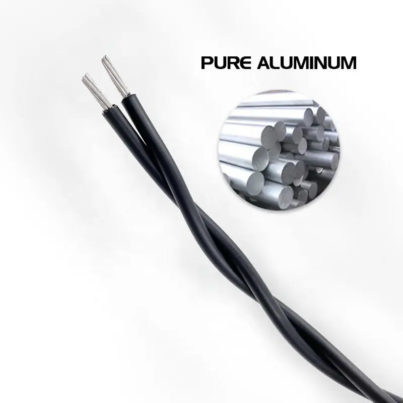 Flexível 2*16 4*25mm2 Cabos de ligação aéreos torcidos ABC Alumínio Overhead Round Cable PVC XLPE Cabos isolados