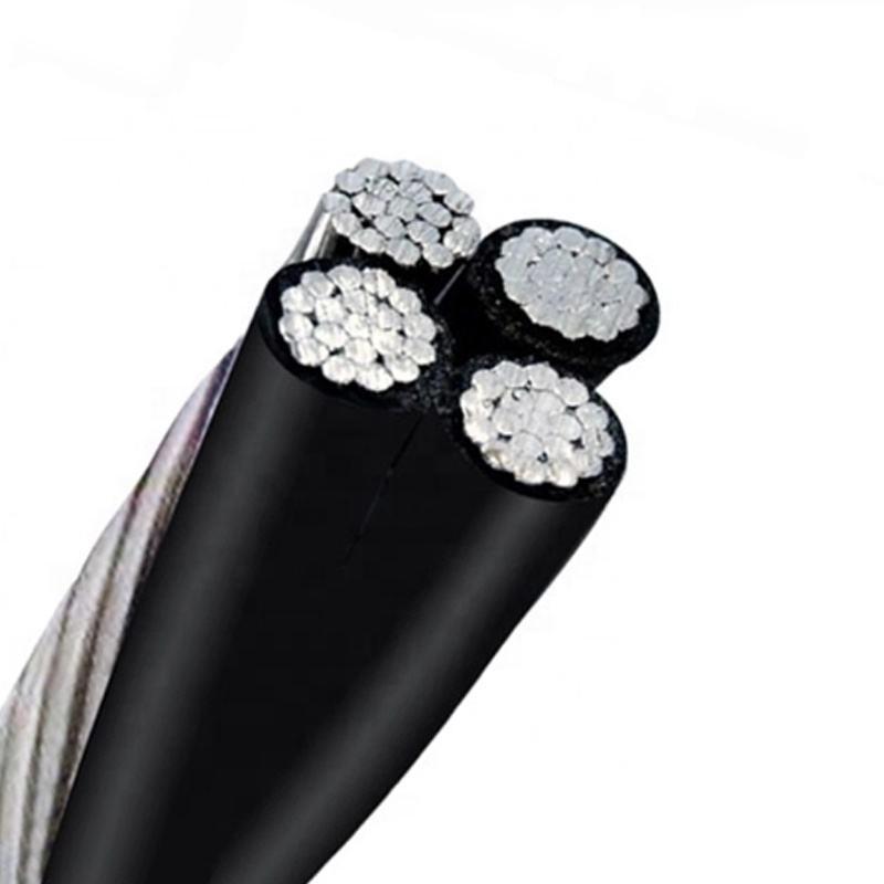 Cabos de condução de alumínio abc XLPE PE LDPE PVC isolado duplex duplex triplex quadruplex cabos de serviço 4x70mm2 50mm2