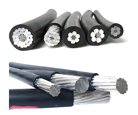 JKLYJ-1KV 4 núcleos de cabo isolado de alta tensão 4*10/16/25 mm2 núcleo de alumínio para distribuição de energia de baixa tensão ao ar livre